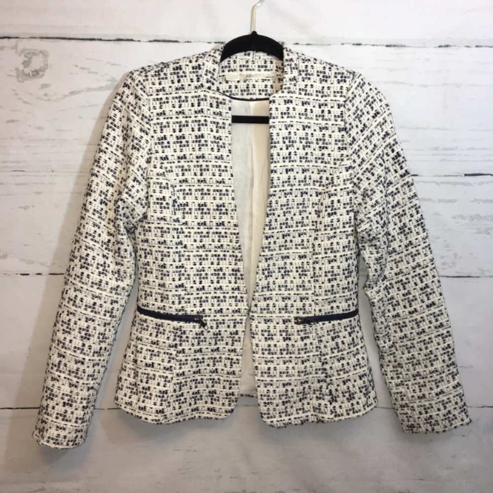 Gibson Blazer white and navy blue tweed